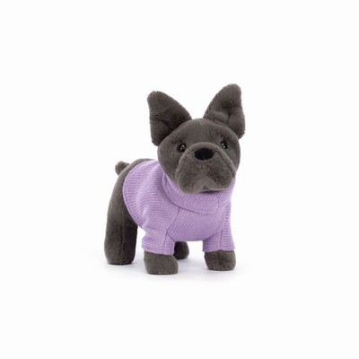 Jellycat Sweater French Bulldog Purple Dog Australia | 523108ZSP